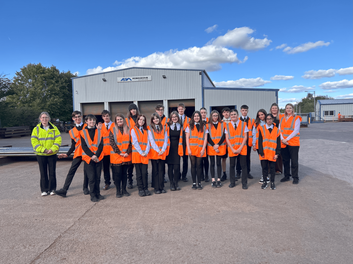 Lockerbie Academy pupils Visiting the Robinsons Yard in Lockerbie