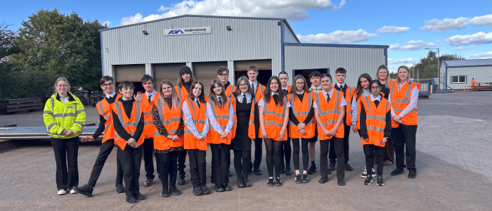 Lockerbie Academy pupils Visiting the Robinsons Yard in Lockerbie