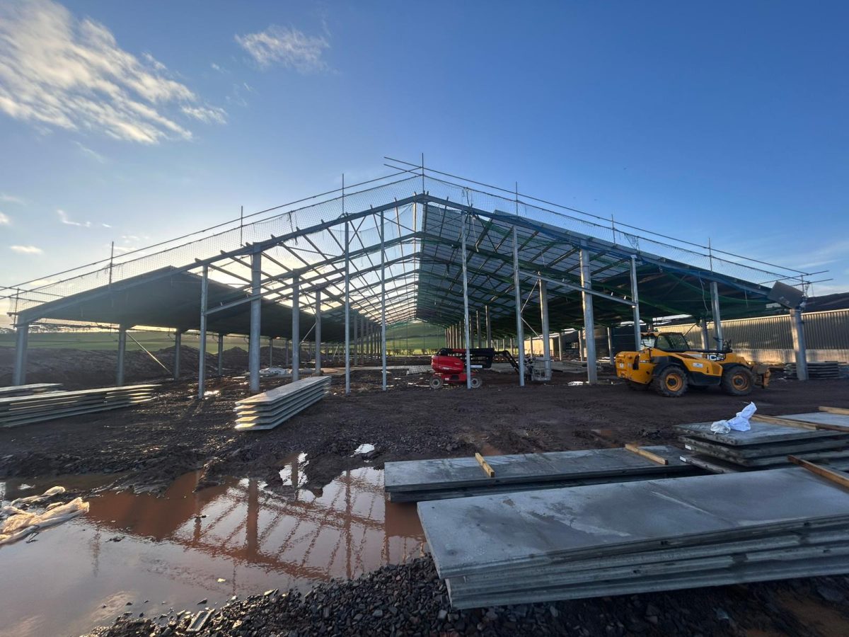 A view of our latest custom steel building, just down the road from us in Dumfries & Galloway